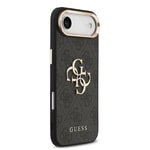 Apple iPhone 17 Air Kılıf Guess Orjinal Lisanslı Gold Metal Kamera Çerçeveli 4G Desenli Metal Büyük 4G ve Yazı Logolu Kapak