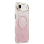 Apple iPhone 17 Air Kılıf Guess Orjinal Lisanslı M-safe Şarj Özellikli 4G Desenli Simli Silikon Kapak