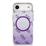 Apple iPhone 17 Air Kılıf Guess Orjinal Lisanslı M-safe Şarj Özellikli 4G Desenli Simli Silikon Kapak