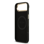 Apple iPhone 17 Air Kılıf Guess Orjinal Lisanslı M-safe Şarj Özellikli 4G Desenli PU Metal Plaka Klasik Logolu Kapak