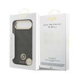Apple iPhone 17 Air Kılıf Guess Orjinal Lisanslı M-safe Şarj Özellikli Gold Metal Kamera Çerçeveli Taşlı 4G Logolu Kapak