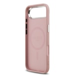 Apple iPhone 17 Air Kılıf Guess Orjinal Lisanslı M-safe Şarj Özellikli Metal Kamera Çerçeveli Üçgen Logolu Glitter Kapak