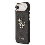 Apple iPhone 17 Air Kılıf Guess Orjinal Lisanslı Gold Metal Kamera Çerçeveli 4G Desenli Metal Büyük 4G ve Yazı Logolu Kapak