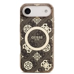 Apple iPhone 17 Air Kılıf Guess Orjinal Lisanslı M-safe Şarj Özellikli IML Peony ve 4G Desenli Klasik Logolu Kapak