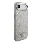 Apple iPhone 17 Air Kılıf Guess Orjinal Lisanslı M-safe Şarj Özellikli Metal Kamera Çerçeveli Üçgen Logolu Glitter Kapak
