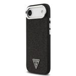 Apple iPhone 17 Air Kılıf Guess Orjinal Lisanslı M-safe Şarj Özellikli Metal Kamera Çerçeveli Üçgen Logolu Glitter Kapak
