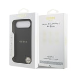 Apple iPhone 17 Air Kılıf Guess Orjinal Lisanslı M-safe Şarj Özellikli Yazı Logolu PU Deri Kapak