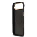 Apple iPhone 17 Air Kılıf Guess Orjinal Lisanslı M-safe Şarj Özellikli Sıcak Baskılı Yazı Logolu PU Deri Peony Kapak