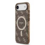 Apple iPhone 17 Air Kılıf Guess Orjinal Lisanslı M-safe Şarj Özellikli IML Baskılı Klasik Logolu 4G Desenli Kapak