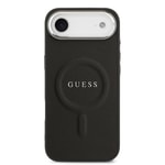 Apple iPhone 17 Air Kılıf Guess Orjinal Lisanslı M-safe Şarj Özellikli Klasik Yazı Logolu PU Deri Kapak