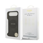 Apple iPhone 17 Air Kılıf Guess Orjinal Lisanslı M-safe Şarj Özellikli Yazı Logolu Circle Classic Kapak