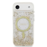 Apple iPhone 17 Air Kılıf Guess Orjinal Lisanslı M-safe Şarj Özellikli Transparan Resin Bottom Kapak