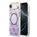 Apple iPhone 17 Air Kılıf Guess Orjinal Lisanslı M-safe Şarj Özellikli 4G Desenli Simli Silikon Kapak