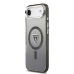 Apple iPhone 17 Air Kılıf Guess Orjinal Lisanslı M-safe Şarj Özellikli IML Baskılı Üçgen Logolu Metal Kamera Çerçeveli Kapak