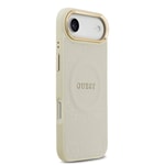 Apple iPhone 17 Air Kılıf Guess Orjinal Lisanslı M-safe Şarj Özellikli Sıcak Baskılı Yazı Logolu PU Deri Peony Kapak