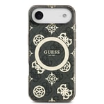 Apple iPhone 17 Air Kılıf Guess Orjinal Lisanslı M-safe Şarj Özellikli IML Peony ve 4G Desenli Klasik Logolu Kapak