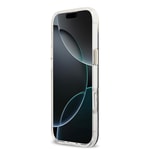 Apple iPhone 17 Air Kılıf Guess Orjinal Lisanslı M-safe Şarj Özellikli Simli Peony Desenli Silikon Kapak