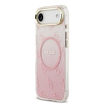 Apple iPhone 17 Air Kılıf Guess Orjinal Lisanslı M-safe Şarj Özellikli 4G Desenli Simli Silikon Kapak