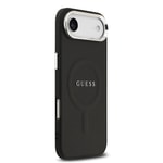 Apple iPhone 17 Air Kılıf Guess Orjinal Lisanslı M-safe Şarj Özellikli Klasik Yazı Logolu PU Deri Kapak