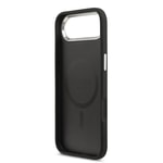 Apple iPhone 17 Air Kılıf Guess Orjinal Lisanslı M-safe Şarj Özellikli PU Deri Metal Kamera Çerçeveli Üçgen Logolu Kapak