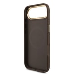 Apple iPhone 17 Air Kılıf Guess Orjinal Lisanslı M-safe Şarj Özellikli Gold Metal Kamera Çerçeveli Taşlı 4G Logolu Kapak