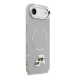 Apple iPhone 17 Air Kılıf Karl Lagerfeld Orjinal Lisanslı M-safe Şarj Özellikli Metal Kamera ve Buton Tasarımlı K&C PU Deri Kapak