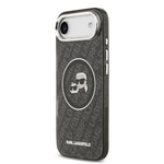 Apple iPhone 17 Air Kılıf Karl Lagerfeld Orjinal Lisanslı Parlayan Simli Karl & Choupette Heads Kapak