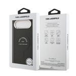 Apple iPhone 17 Air Kılıf Karl Lagerfeld Orjinal Lisanslı M-safe Şarj Özellikli Metal Kamera ve Buton Tasarımlı Paris RSG PU Deri Kapak