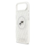 Apple iPhone 17 Air Kılıf Karl Lagerfeld Orjinal Lisanslı Parlayan Simli Karl & Choupette Heads Kapak