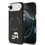 Apple iPhone 17 Air Kılıf Karl Lagerfeld Orjinal Lisanslı M-safe Şarj Özellikli Metal Kamera ve Buton Tasarımlı K&C PU Deri Kapak