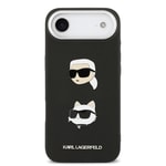 Apple iPhone 17 Air Kılıf Karl Lagerfeld Orjinal Lisanslı Metal Logolu K&C Heads Pin Kapak