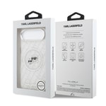 Apple iPhone 17 Air Kılıf Karl Lagerfeld Orjinal Lisanslı Parlayan Simli Karl & Choupette Heads Kapak