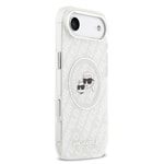 Apple iPhone 17 Air Kılıf Karl Lagerfeld Orjinal Lisanslı Parlayan Simli Karl & Choupette Heads Kapak