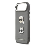 Apple iPhone 17 Air Kılıf Karl Lagerfeld Orjinal Lisanslı Metal Logolu K&C Heads Pin Kapak