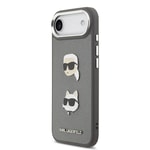 Apple iPhone 17 Air Kılıf Karl Lagerfeld Orjinal Lisanslı Metal Logolu K&C Heads Pin Kapak