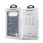 Apple iPhone 17 Air Kılıf Karl Lagerfeld Orjinal Lisanslı M-safe Şarj Özellikli IML Leopar Baskılı Kapak