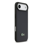 Apple iPhone 17 Air Kılıf Lacoste Orjinal Lisanslı M-safe Şarj Özellikli PU Pike Desenli Metal Logolu Kartlıklı Kapak