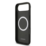 Apple iPhone 17 Air Kılıf Lacoste Orjinal Lisanslı M-safe Şarj Özellikli PU Pike Desenli Metal Logolu Kartlıklı Kapak