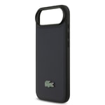 Apple iPhone 17 Air Kılıf Lacoste Orjinal Lisanslı M-safe Şarj Özellikli PU Pike Desenli Metal Logolu Kartlıklı Kapak