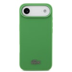 Apple iPhone 17 Air Kılıf Lacoste Orjinal Lisanslı M-safe Şarj Özellikli PU Pike Desenli Metal Logolu Kartlıklı Kapak