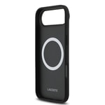 Apple iPhone 17 Air Kılıf Lacoste Orjinal Lisanslı M-safe Şarj Özellikli PU Deri Tasarımlı Kartlıklı Karışık Monogram Desenli Kapak