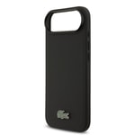 Apple iPhone 17 Air Kılıf Lacoste Orjinal Lisanslı M-safe Şarj Özellikli PU Pike Desenli Metal Logolu Kartlıklı Kapak