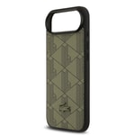 Apple iPhone 17 Air Kılıf Lacoste Orjinal Lisanslı M-safe Şarj Özellikli PU Deri Tasarımlı Kartlıklı Karışık Monogram Desenli Kapak