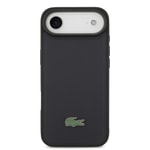 Apple iPhone 17 Air Kılıf Lacoste Orjinal Lisanslı M-safe Şarj Özellikli PU Pike Desenli Metal Logolu Kartlıklı Kapak
