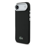 Apple iPhone 17 Air Kılıf Lacoste Orjinal Lisanslı M-Safe Şarj Özellikli PVC Pike Desenli Arka Yüzey İkonik Timsah Dokuma Logolu Kapak