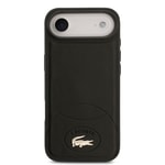 Apple iPhone 17 Air Kılıf Lacoste Orjinal Lisanslı M-safe Şarj Özellikli PU Deri Tasarımlı Metal Logolu Kapak
