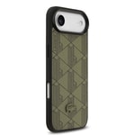 Apple iPhone 17 Air Kılıf Lacoste Orjinal Lisanslı M-safe Şarj Özellikli PU Deri Tasarımlı Kartlıklı Karışık Monogram Desenli Kapak