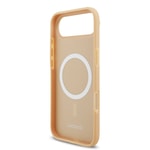 Apple iPhone 17 Air Kılıf Lacoste Orjinal Lisanslı M-safe Şarj Özellikli PU Deri Tasarımlı Karışık Monogram Desenli Kapak