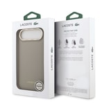 Apple iPhone 17 Air Kılıf Lacoste Orjinal Lisanslı M-safe Şarj Özellikli Champs Elysees PU Deri Tasarımlı Kapak