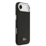 Apple iPhone 17 Air Kılıf Lacoste Orjinal Lisanslı M-safe Şarj Özellikli PU Pike Desenli Standlı Metal Logolu Kapak